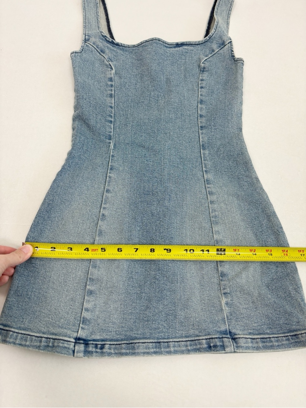 Flaw EB DENIM Devan Denim Mini Dress Size XS - Picture 10 of 11